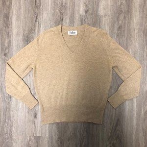 Halogen Women's Tan V-Neck Sweater